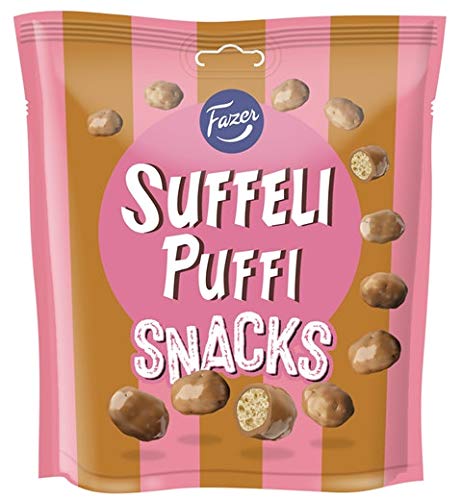 Fazer Suffeli Puffi Snacks Chocolate 4 Packs of 180g