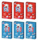ICEE Singles To Go Variety Pack of 6-3 of Each - Cherry and Blue Raspberry - Zero Sugar Powdered Drink Mix - 6 Sticks Per Box - 36 Servings
