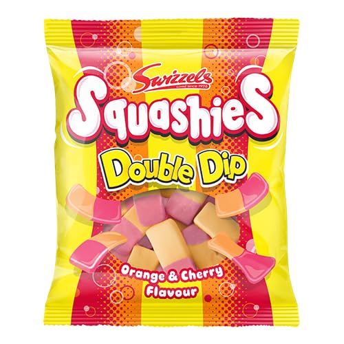 Swizzels Squashies Double Dip Orange & Cherry Flavour 120g