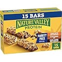 Nature Valley Protein Bars Variety Pack, Gluten Free Chewy Granola Snack Bars, 10g Protein, Peanut Butter Dark Chocolate, Salted Caramel Nut, Peanut