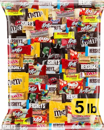 Chocolate Candy Variety Pack 5 lb - Individually Wrapped Fun Size Candy