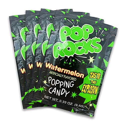 UpTop Treats Watermelon POP ROCKS Candy | Includes 4 Individual Packs of Watermelon Flavored Mini Rock Popping Candies