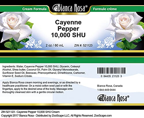 Bianca Rosa Cayenne Pepper 10,000 SHU Cream (2 oz, ZIN: 521123) - 2 Pack