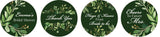 Darling Souvenir 190 Pieces Personalized Dark Green Bridal Shower Party Chocolate Drop Labels Stickers - Self-Adhesive Mini Candy Wrappers for Favors