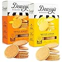 Dewey's Bakery Meyer Lemon & Triple Ginger Moravian Style Thin Cookies Variety Pack, Bakery Fresh with Real Simple Ingredients, Low Calorie Snack, No