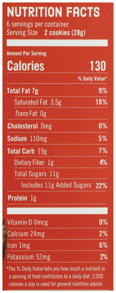 Cybele's Free-to-Eat Chocolate Chip Vegan & Gluten Free Cookies, 6 oz, (Pack of 6)