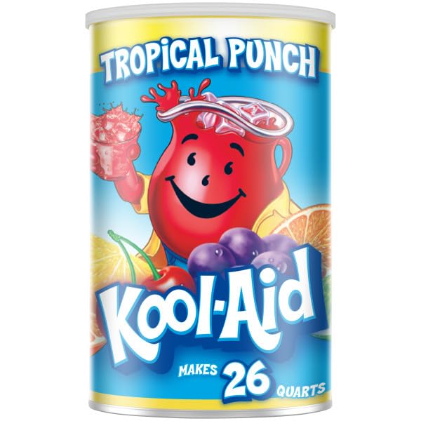Kool-Aid Drink Mix Duo for Beverage Mixing, Flavored Hydration and Water Flavoring, Cherry and Tropical Punch, 19 Ounce Canisters (Variety Pack)