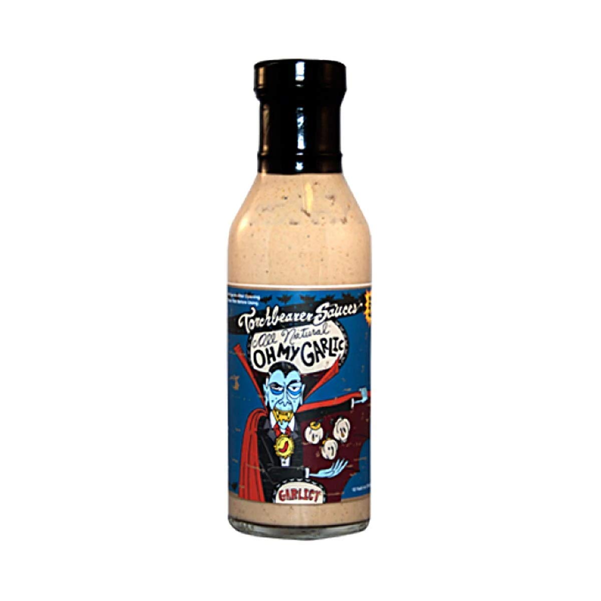 Torchbearer Sauces Oh My Garlic Sauce, 12 Fl Oz - Very Mild - All Natural, Vegan, Extract-Free, Made in USA