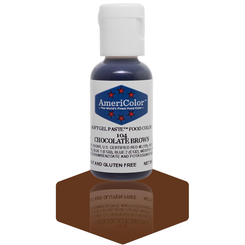 Americolor Soft Gel Paste Food Coloring, Chocolate Brown Net WT. .75oz