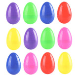 CNAFGBGG Plastic Easter Eggs Fillable Surprise Chocolate Assortment DIY Toys for Kids Easter Theme Party Favor 12PCS.
