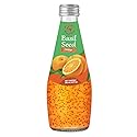 TAJ Orange Basil Seed Drink, Naturally Refreshing & Cooling, 290ml Glass Bottle, 6-Pack