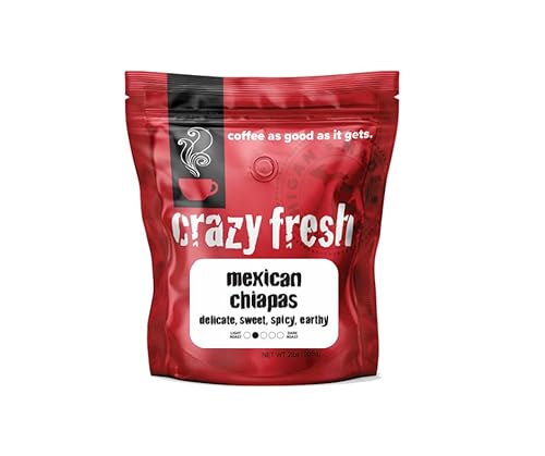 Crazy Fresh Whole Bean Coffee, Mexican Chiapas Light Roast, 2 lbs
