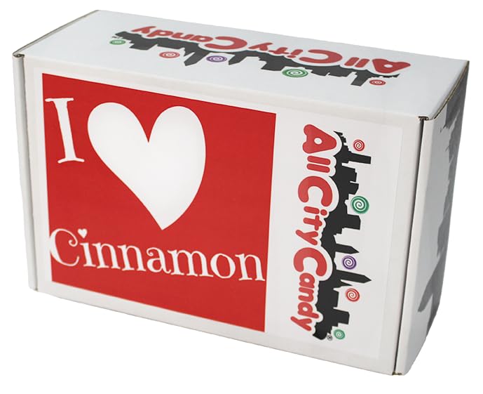All City Candy's- I Heart Cinnamon Candy Assortment Gift Box (Perfect for Cinnamon Lovers! Easy gift for Birthdays, Christmas, Valentines Day or Any