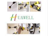 5 Pieces Different Size Cleaning Supplies Drill Brush Attachment Kit with 6 Inch Extender Power Scrubber/Toilet Brush/Bathroom Shower Cleaner/Grout