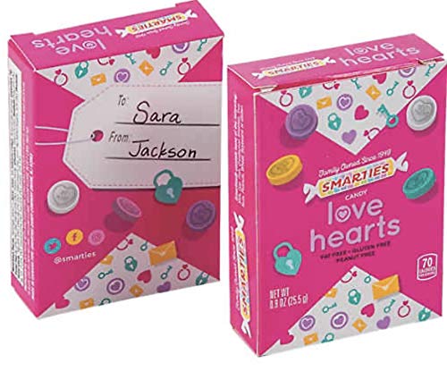 Smarties Candy Love Heart- (Fat Free, Gluten Free & Peanut Free)- 0.9 oz each