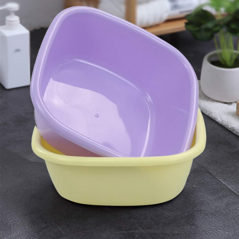 Waikhomes 8 Quart Plastic Dishes Basin, Small Dish Bin, 4 Packs Colored Dish Washing Basin