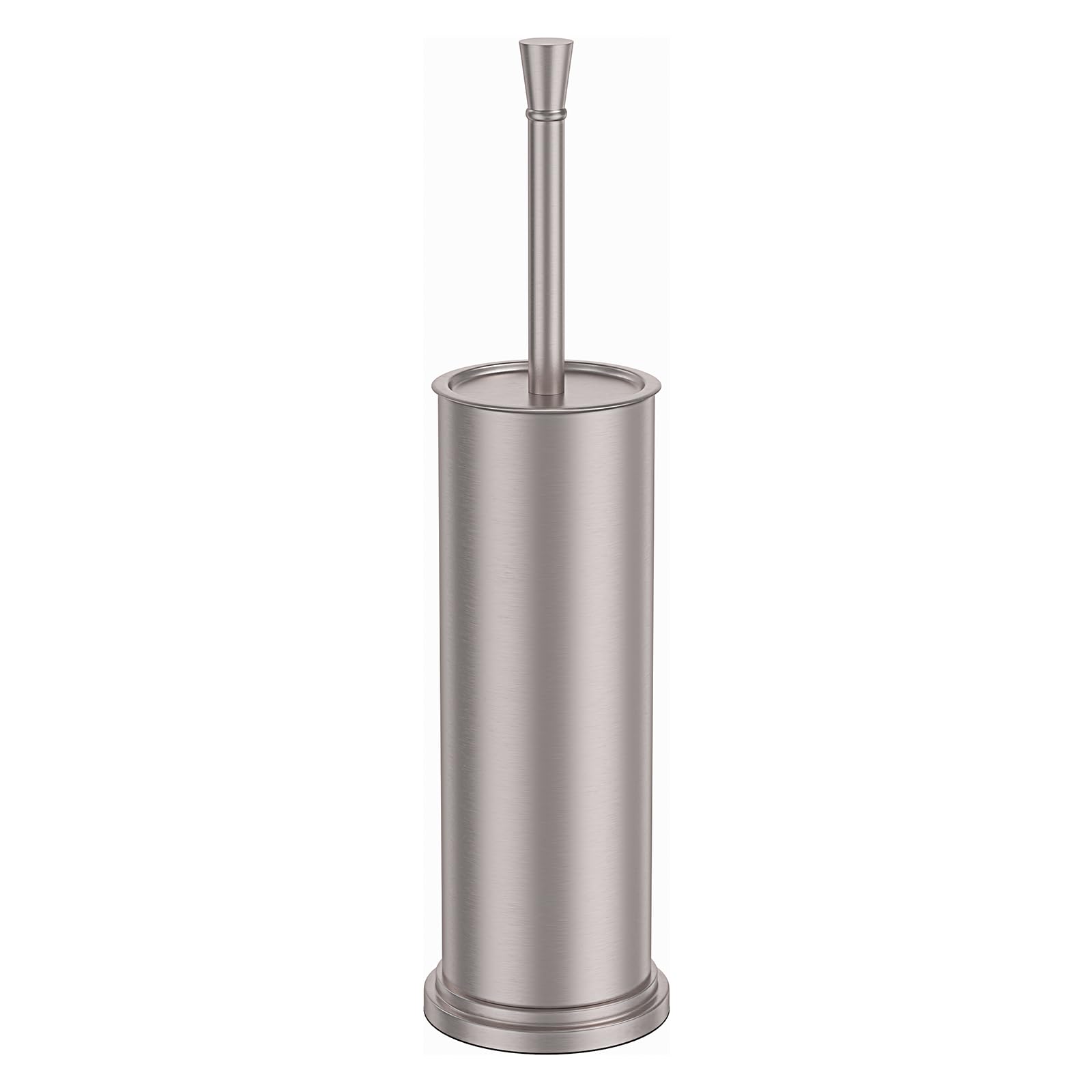 Nickel Brush and Holder?Extra Long Handled Nickel Brush for Bathroom?Stainless Steel Heavy Duty Toilet Bowl Brush,Deep Cleaning Modern Toilet Cleaner