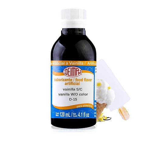Deiman Artificial Food Flavoring Vanilla Essence WITHOUT COLOR (4 fl oz or 120ml)