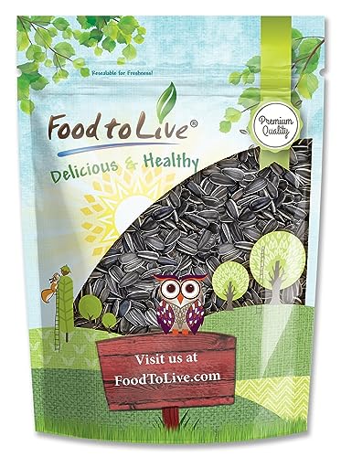 Food to Live Raw Sunflower Seeds in Shell, 6 Ounces - Fresh, Crunchy and Nutty Snack for on-the-go, Preservative-free, Great Source of Protein, Fiber