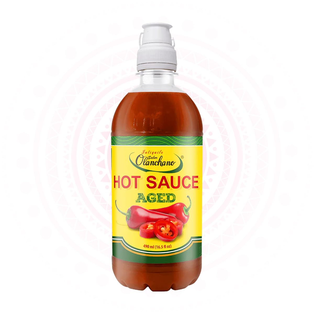 Jutiquile Sabor Olanchano Mild Hot Sauce Aged with Jalapeño from Olancho, Rich Flavor & Vibrant Color, Perfect for Enhancing Your Meals, Pantry Staple