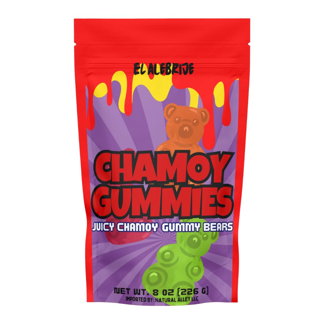 Alebrixes - Chamoy Gummies 8 Oz (226 g) | Juicy Chamoy Gummy Bears - Jugosas Gomitas Cubiertas con Chamoy | Sweet & Spicy