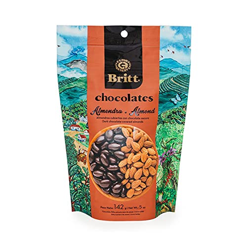 Cafe Britt® Chocolates - Dark Chocolate-covered Gourmet Nuts (4 Pack) (Almonds, Cashews, Macadamias, Hazelnuts) (5 oz each) Gourmet Dark Chocolate