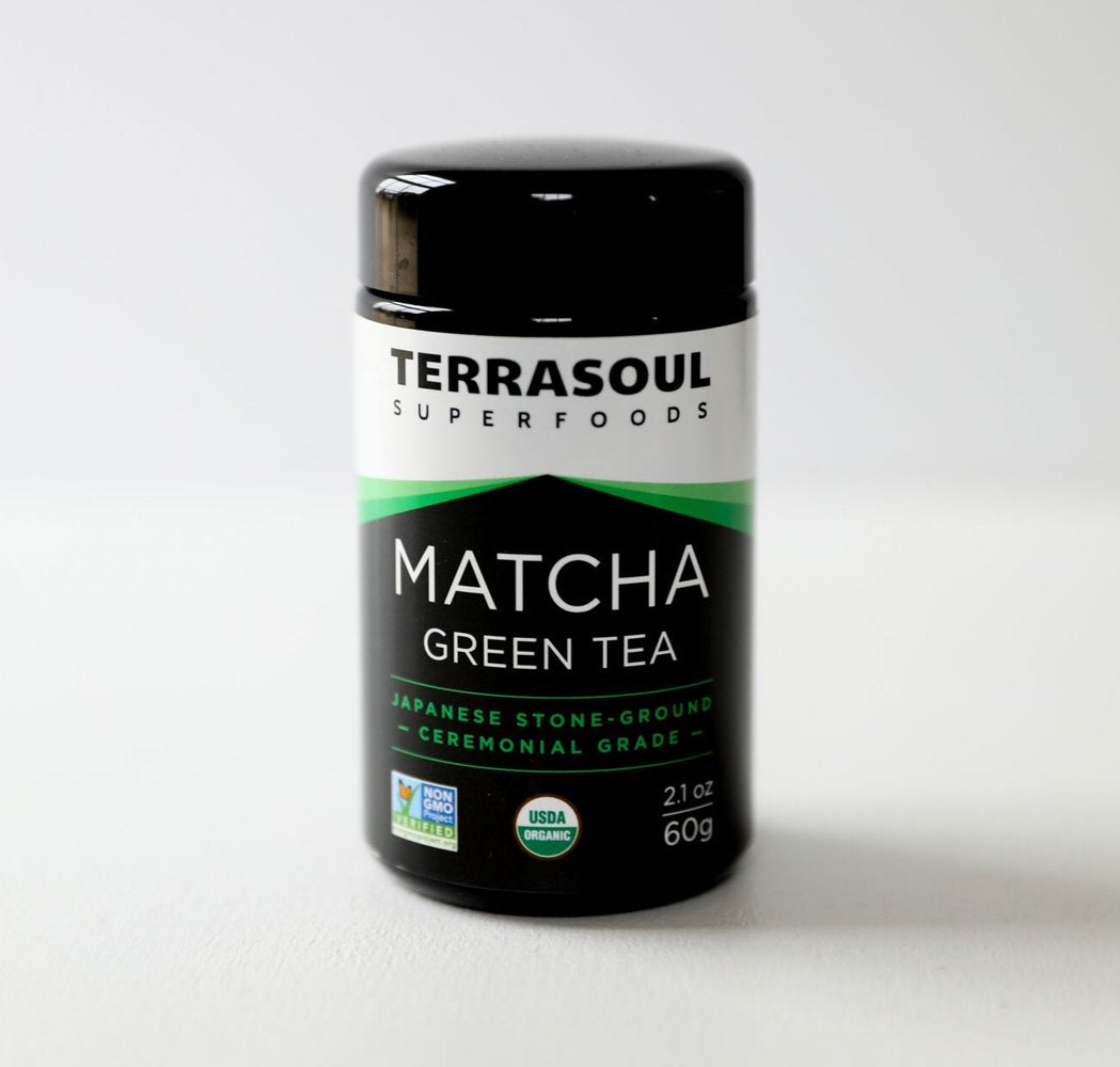 Terrasoul Superfoods Organic Matcha Green Tea (Ceremonial Grade in Miron Glass), 2.12 ounces (60g)