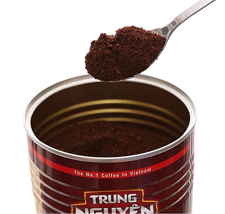 Trung Nguyen - Premium Blend - Roasted Ground Coffee Blend - Strong and Bold - Arabica & Robusta - Chocolate Flavor - Vietnamese Coffee, 15 oz Can