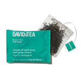 DAVIDsTEA Organic Cream of Earl Grey - High Caffeine Black Tea with Bergamot & Natural Vanilla - 12 Count - Smooth, Citrusy & Rich Breakfast Blend