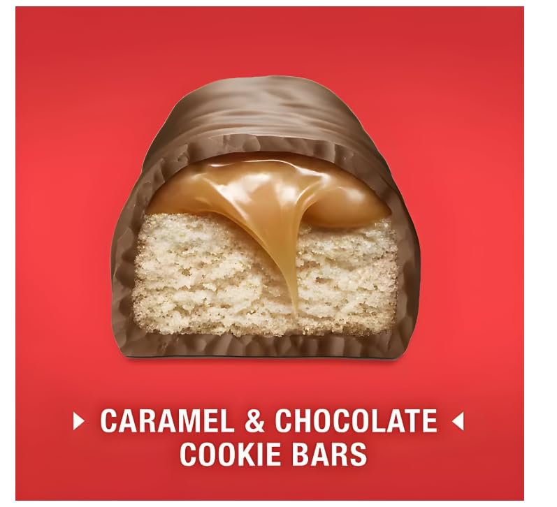 Arilon packs ofTWIX, Caramel Cookie Chocolate Candy Bar, Full Size Bar, 50g per bar (4 full size bars)
