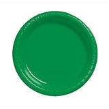 Creative Converting Touch of Color 20 Count Plastic Lunch Plates, Emerald Green