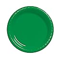 Creative Converting Touch of Color 20 Count Plastic Lunch Plates, Emerald Green