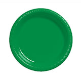 Creative Converting Touch of Color 20 Count Plastic Lunch Plates, Emerald Green
