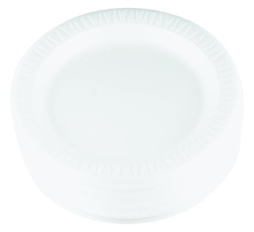 Dart 9PWQR 9 in White Laminated Foam Plate (Case of 500)
