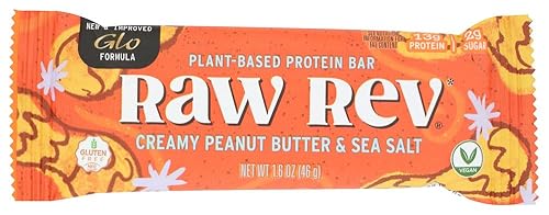 Raw Revolution, Glo, Creamy Peanut Butter & Sea Salt, 12 Bars, 1.6 oz (46 g) Each
