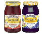 Low Sugar Strawberry Preserves and Concord Grape Jelly, 15.5 Ounce (Pack of 2) - with Two Make Your Day Sporks or Spreader