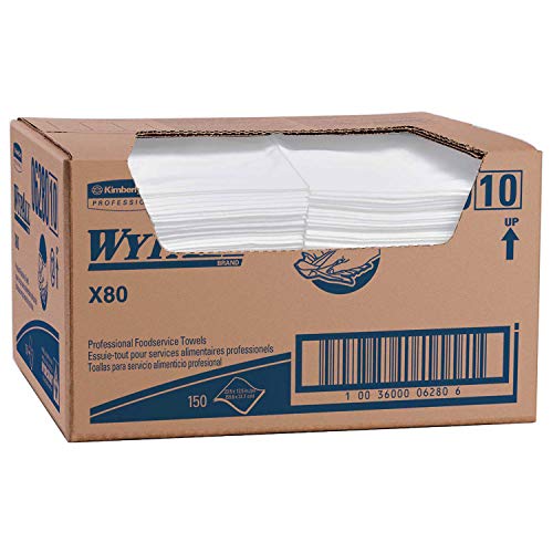 X80 Foodservice Paper Towel, 12-1/2" X 23-1/2", White/Blue, 150/Case