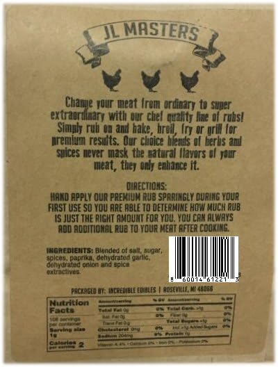 JL Masters Rub for Chicken & All Poultry - One Pound Package