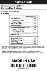 Sour Drops Chews Candy Snack Vegan Sour Gummies in Assorted Flavor Vegan Gluten Free (8oz)