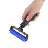 Dust Removal Silicone Roller Anti-static Roller Brush Four Sizes Manual Cleaner Tool for Dust Pet Hair Clothes Carpet Furniture(4in)