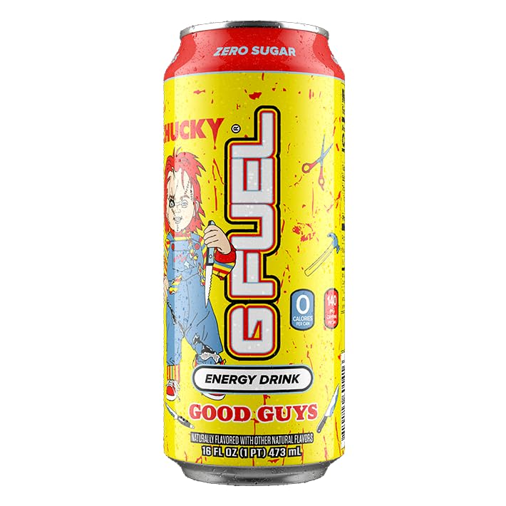G Fuel Energy Drink, Blood Orange, Sugar Free Beverage with 140mg Caffeine, Daily Energy Boost with Focus Amino, Vitamin + Antioxidants, 16 oz Cans