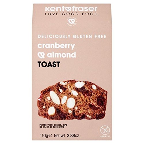 Kent & Fraser Gluten Free Cranberry & Almond Toast 110g (Pack of 2)