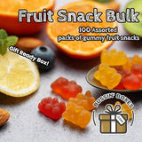 Fruit Snacks Variety Pack - Bulk Assortment of Individually Wrapped Fruit Flavored Snacks for Kids and Adults - 100 Count Snack Box Assembled by