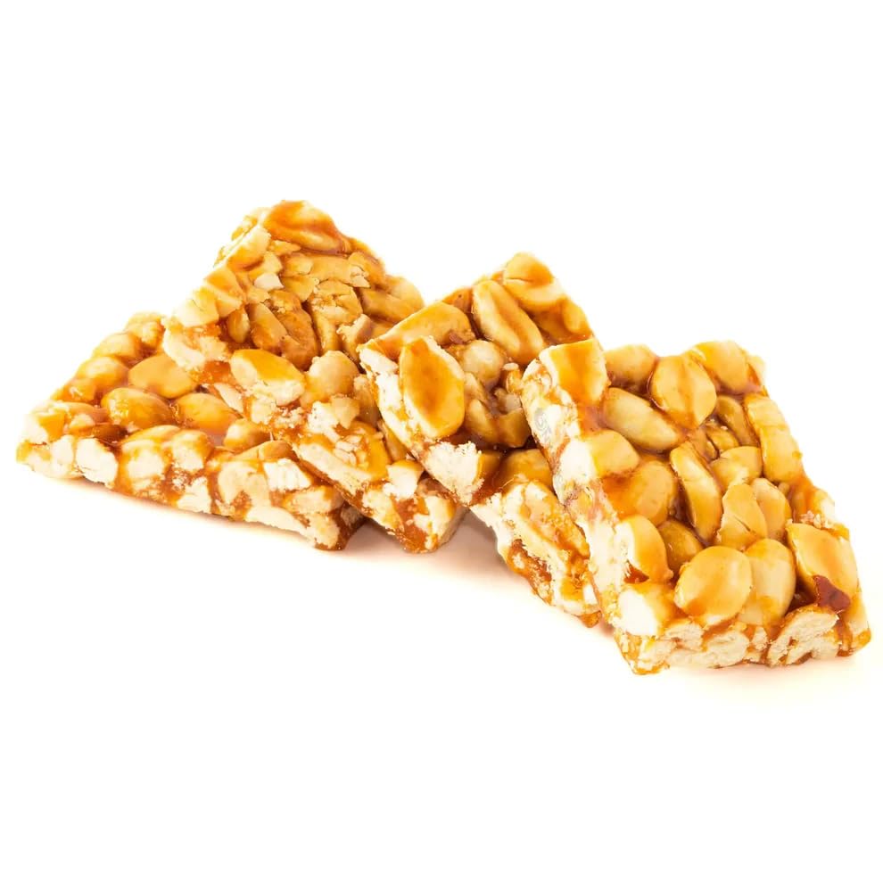 NY Spice Shop Peanut Honey Bars - 1 Pound Roasted Peanut Crunch Candy Bars - Sweet and Salty Snack Squares - Traditional Brittle Style Confection