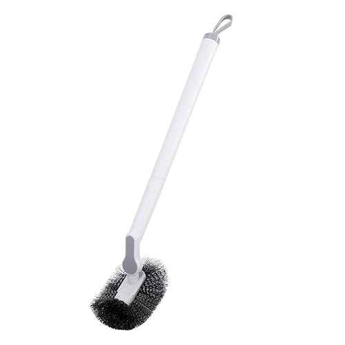 GENERIC Long Handle Toilet Brush Portable Bathroom Cleaning Brush,Assembled,Wall Mounted,No Dead Angle Cleaning,Household Cleaning(Gray)