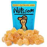 Nuts com Organic Crystallized Ginger - Premium Crystallized Ginger Pieces - Spicy & Sweet Candied Ginger Crystals - Dried Ginger Chunks, Root