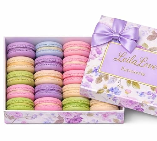 LeilaLove Macarons - 24 Macaron collection box may vary in styles