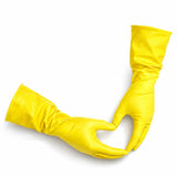 3 Pairs (6 Gloves) - Gloves Legend Size Medium - Latex Yellow Household Kitchen Cleaning Dishwashing Reusable Gloves