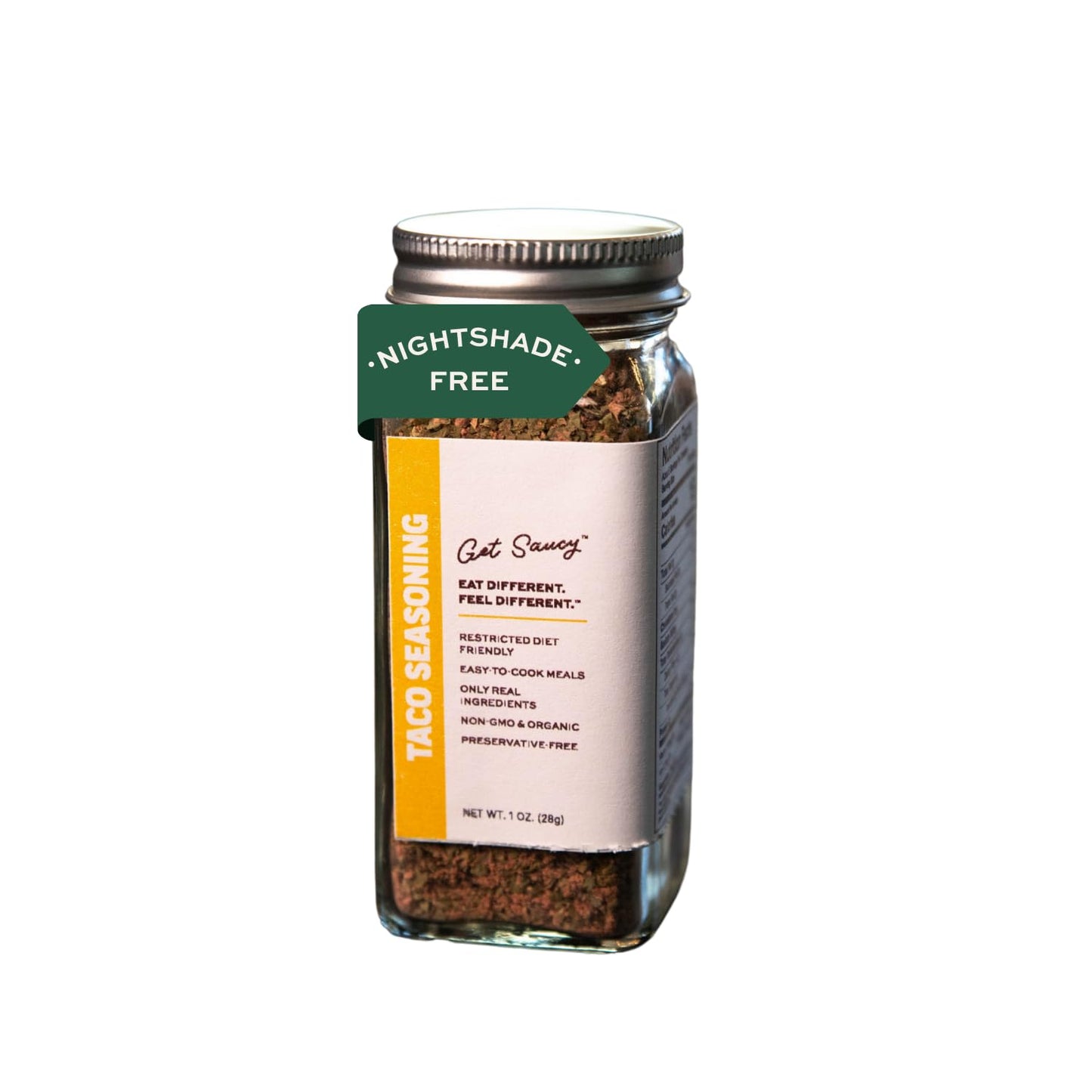 Get Saucy™ Taco Seasoning (2.12 oz.) - Non-GMO & Organic - Preservative-Free, Allergen-Free