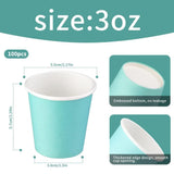 Prgery 100 Pack 3oz Bathroom Paper Cups, Small Paper Cups, Paper Coffee Cups, Disposable Hot Cups for Water, Juice, Coffee or Tea, Ideal for Water